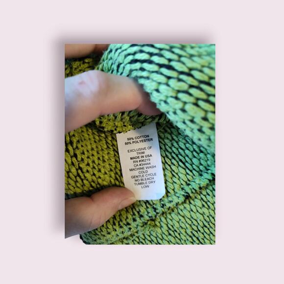 Willow Women's Green‎ Cotton Blend Weave Jacket Sz Small - Picture 5 of 8